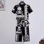 philipp plein survetement homme short 2020 top skull qp noir